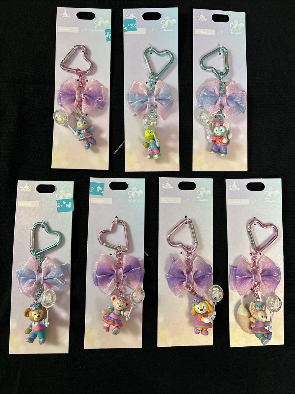 NWT Hong Kong Disneyland Duffy and Friends 20th Anniversary Keychains Full Set
